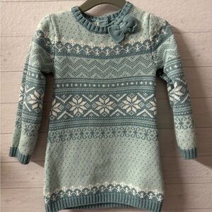 Adrienne Vittadini Soft Blue Knit Sweater Dress